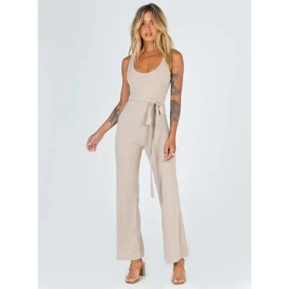 Princess Polly Callie Ribbed Jumpsuit - Picture 1 of 6